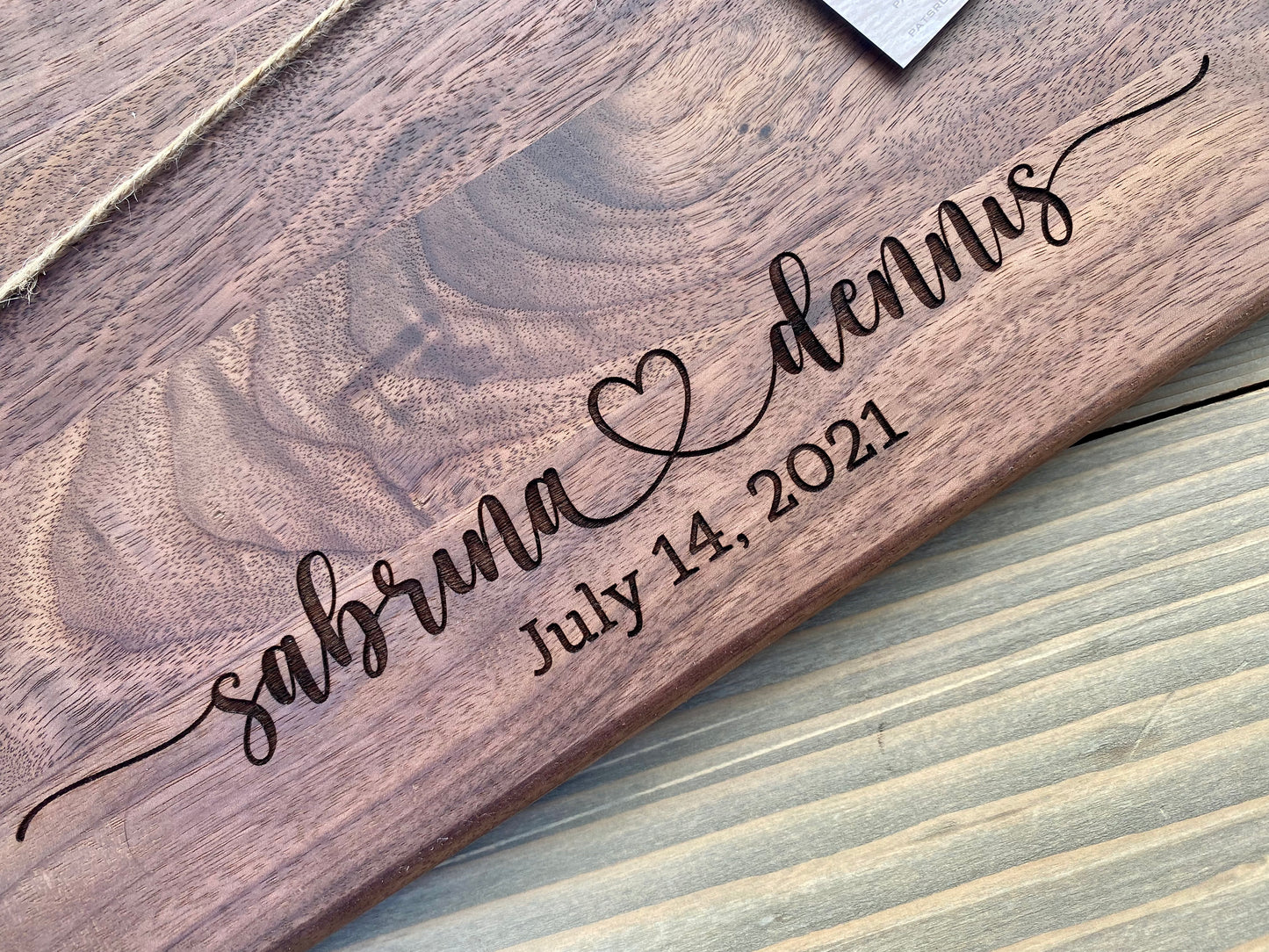 Commemorative Walnut Cutting Board