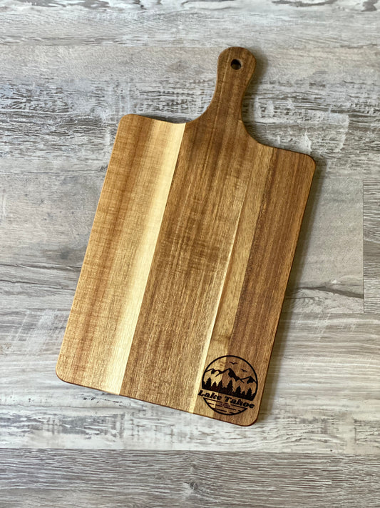 Lake Tahoe - Medium Cutting Board Round Crest