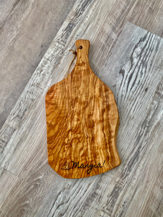 MANGIA! Small Olive Wood Cutting Board