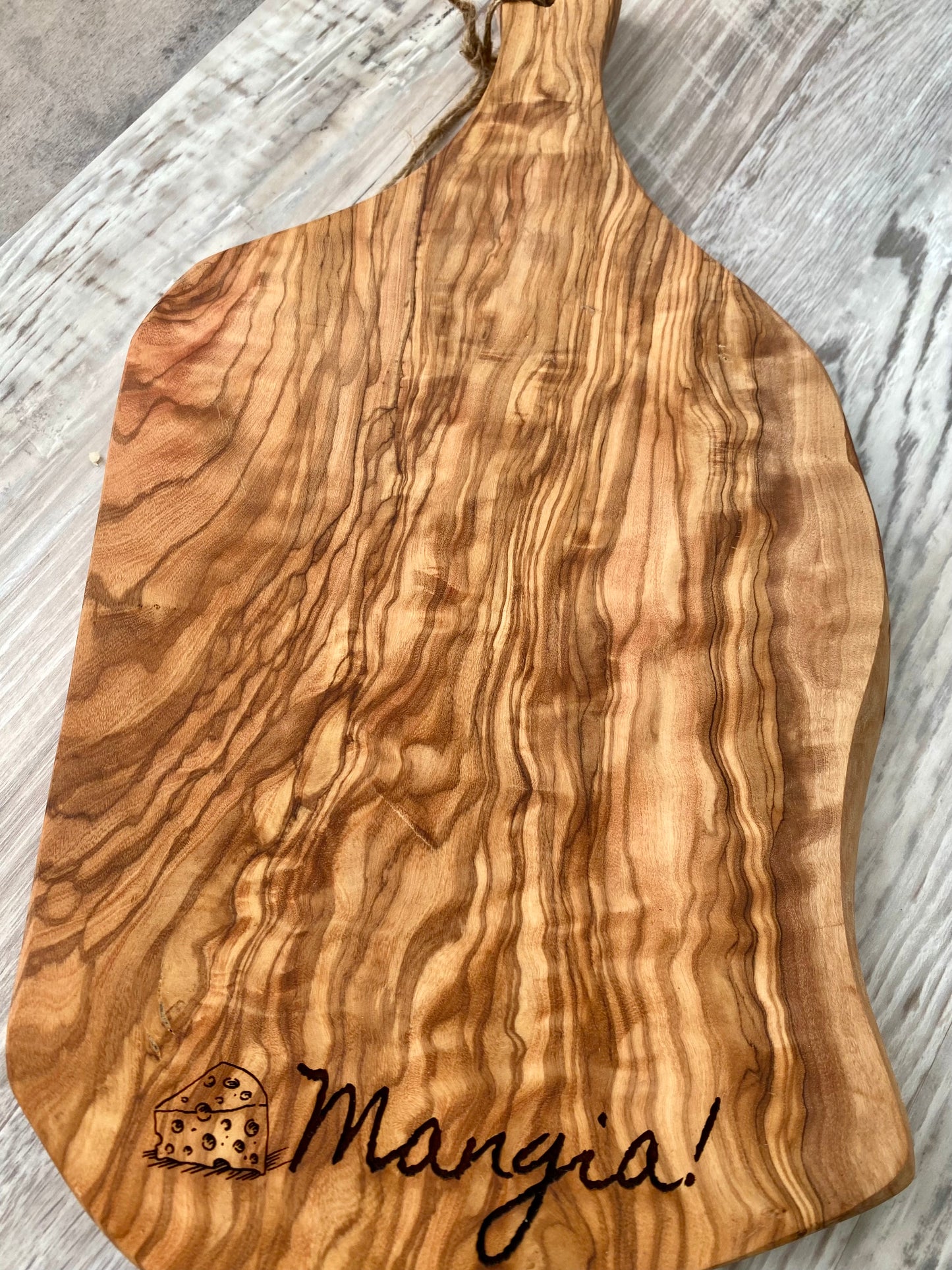 MANGIA! Small Olive Wood Cutting Board