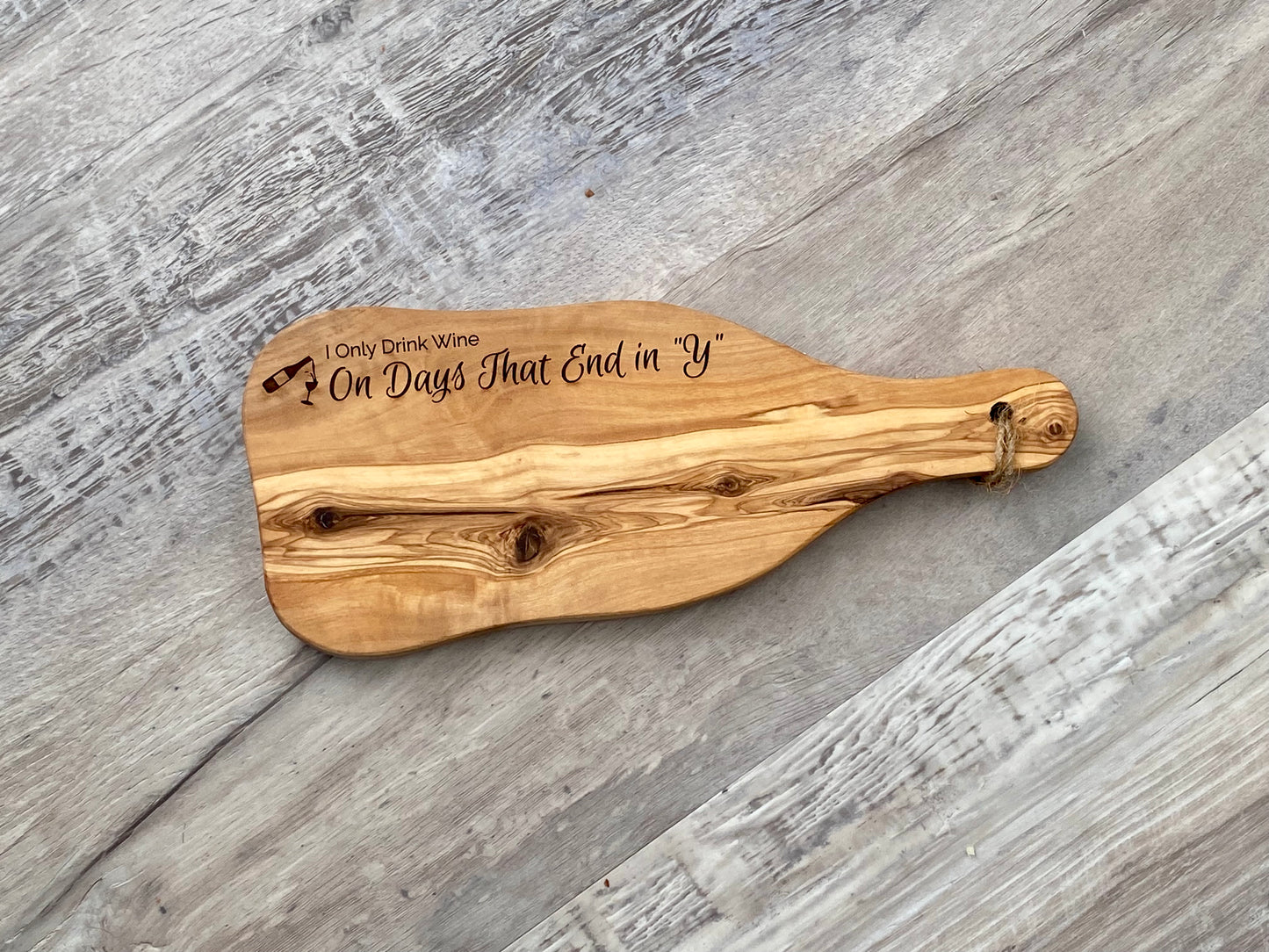 "End in Y" Small Olive Wood Cutting Board