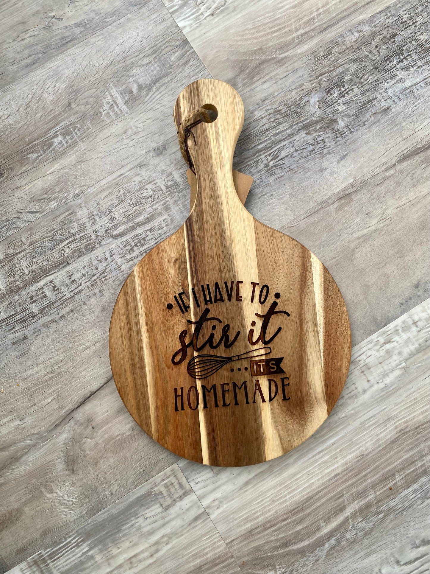 "Stir It" Medium Kitchen Decor Cutting Board