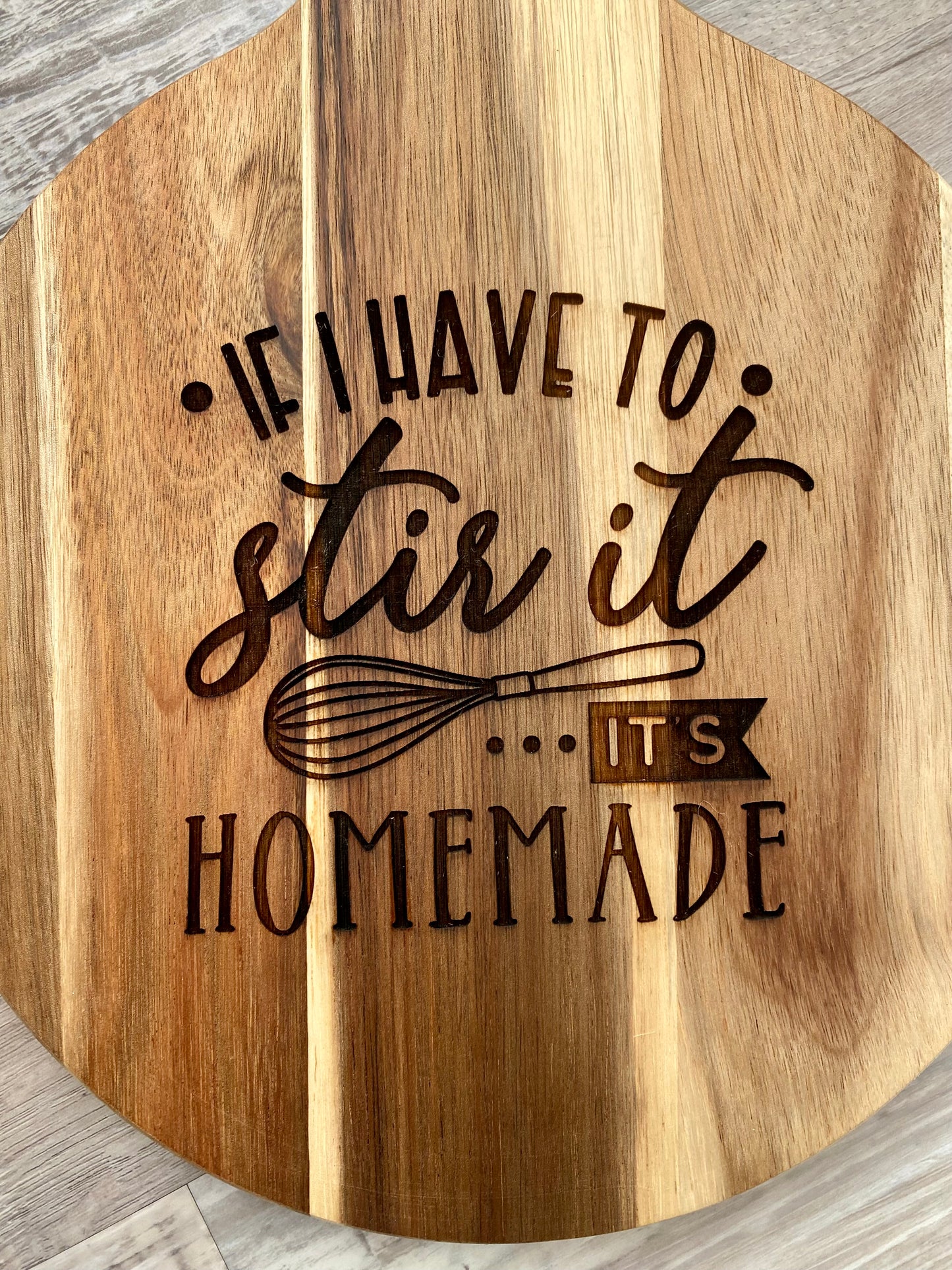 "Stir It" Medium Kitchen Decor Cutting Board