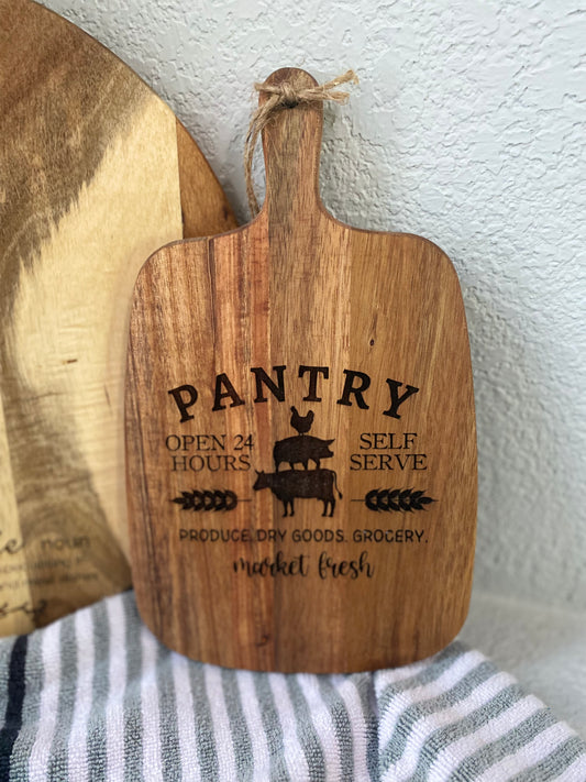 Farmhouse "Pantry" Cheese Board - Acacia Wood