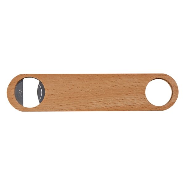 Personalized Long Bottle Opener - Beech Wood